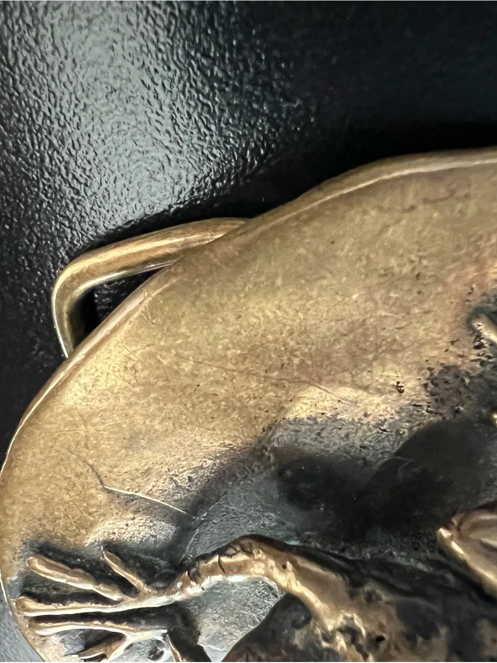 Vintage Carl Tasha Frog Brass Belt Buckle | Limited Edition #710/1000 | Signed